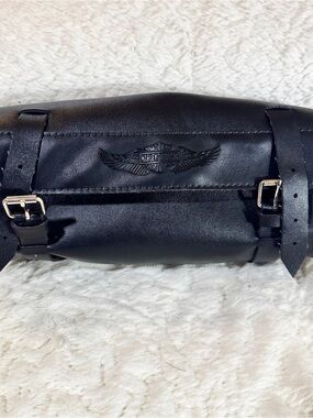 Harley-Davidson Black synthetic Leather Fork Bag with Winged Logo